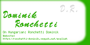 dominik ronchetti business card